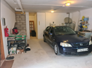Car parked inside garage